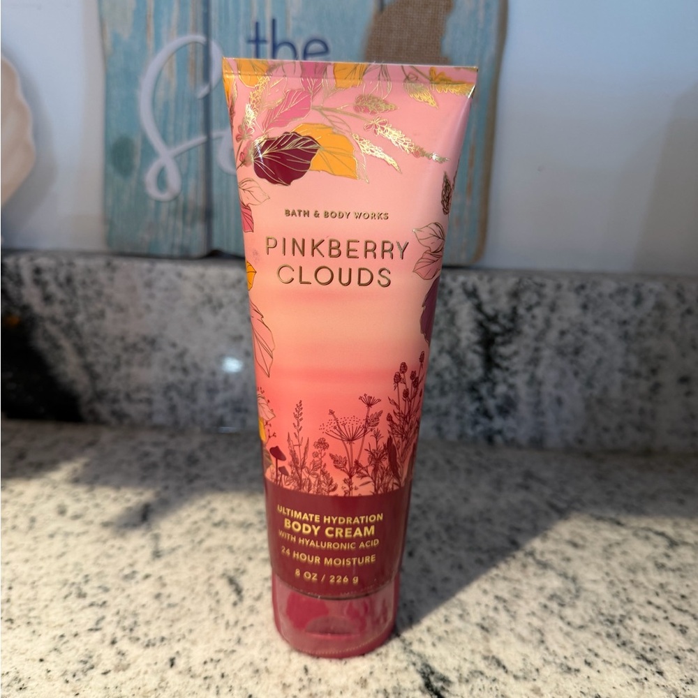 Bath & Body Works Pinkberry Clouds Pink & Gold Body Cream